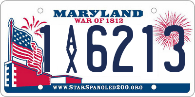 MD license plate 1AX6213