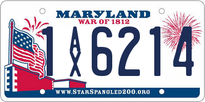 MD license plate 1AX6214