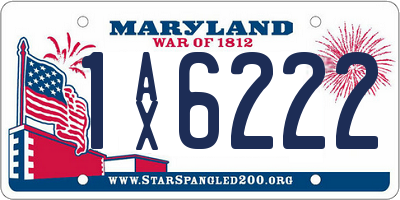 MD license plate 1AX6222
