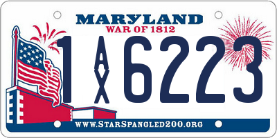 MD license plate 1AX6223
