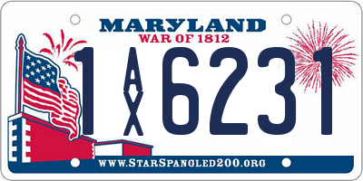 MD license plate 1AX6231