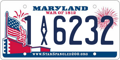 MD license plate 1AX6232