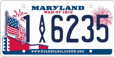 MD license plate 1AX6235