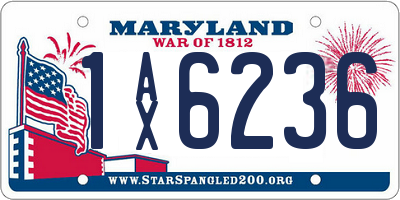 MD license plate 1AX6236