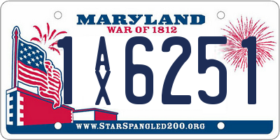 MD license plate 1AX6251