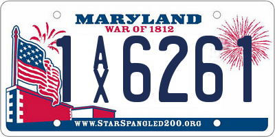 MD license plate 1AX6261