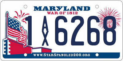 MD license plate 1AX6268