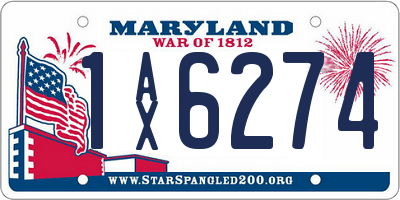 MD license plate 1AX6274