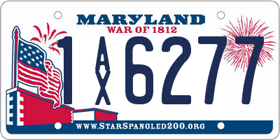 MD license plate 1AX6277