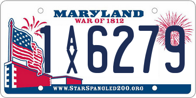 MD license plate 1AX6279