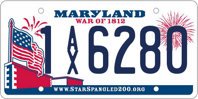 MD license plate 1AX6280