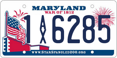 MD license plate 1AX6285