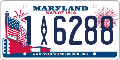 MD license plate 1AX6288