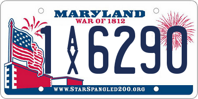 MD license plate 1AX6290
