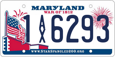 MD license plate 1AX6293