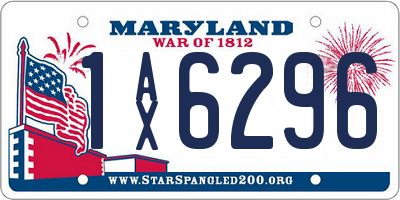 MD license plate 1AX6296