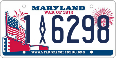 MD license plate 1AX6298