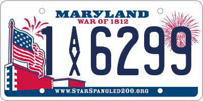 MD license plate 1AX6299