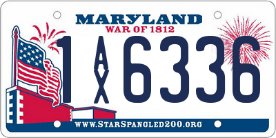 MD license plate 1AX6336