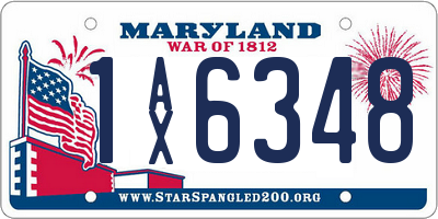 MD license plate 1AX6348