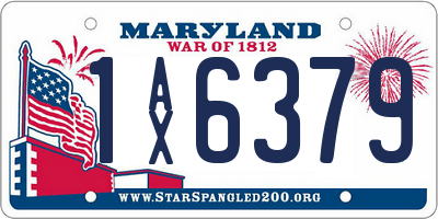 MD license plate 1AX6379