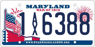 MD license plate 1AX6388