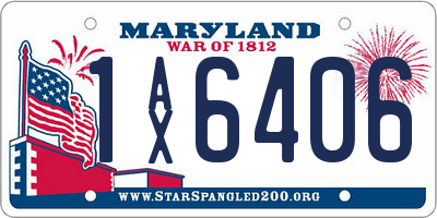 MD license plate 1AX6406