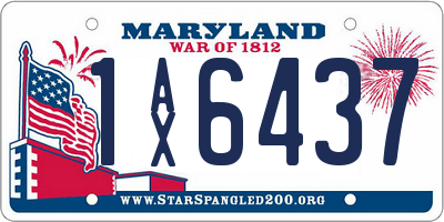 MD license plate 1AX6437