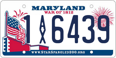 MD license plate 1AX6439