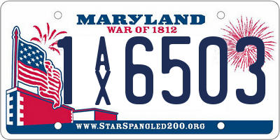MD license plate 1AX6503