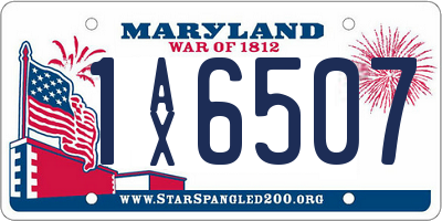 MD license plate 1AX6507