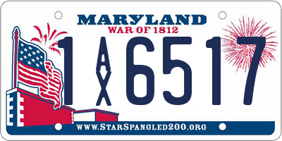 MD license plate 1AX6517