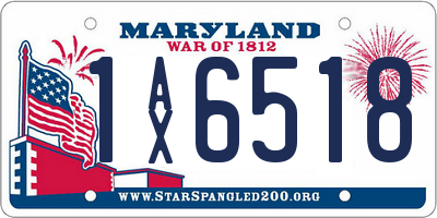 MD license plate 1AX6518