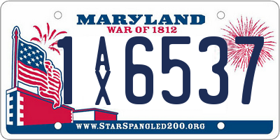 MD license plate 1AX6537