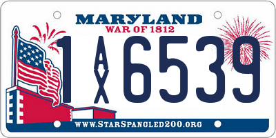 MD license plate 1AX6539