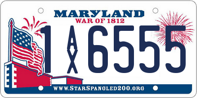 MD license plate 1AX6555