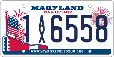 MD license plate 1AX6558