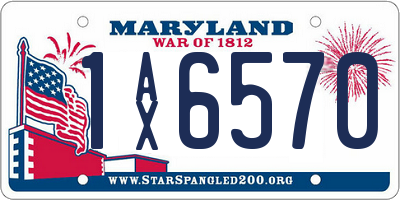 MD license plate 1AX6570