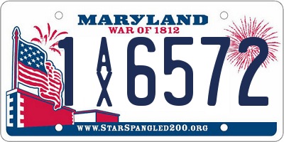 MD license plate 1AX6572