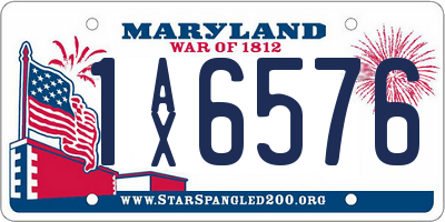 MD license plate 1AX6576
