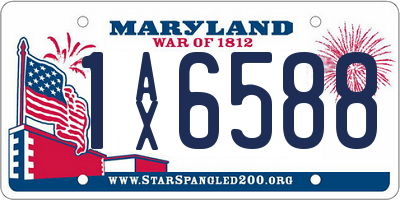 MD license plate 1AX6588