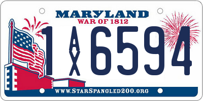 MD license plate 1AX6594