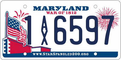 MD license plate 1AX6597