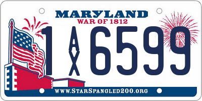 MD license plate 1AX6599