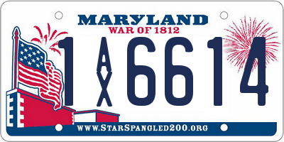 MD license plate 1AX6614