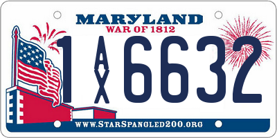 MD license plate 1AX6632