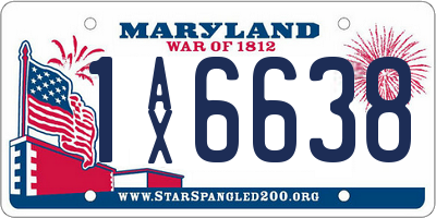 MD license plate 1AX6638