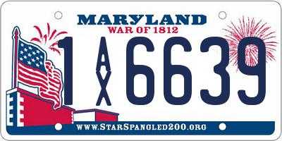 MD license plate 1AX6639