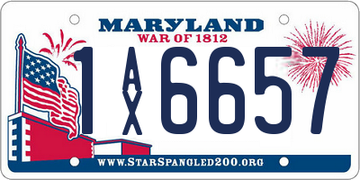 MD license plate 1AX6657