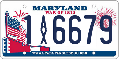 MD license plate 1AX6679